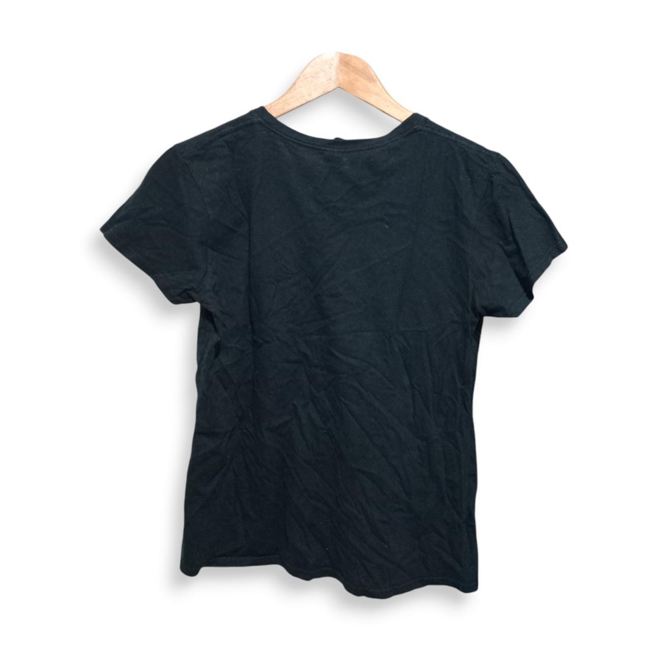 T-shirt | Women Black Cotton Statement Shirt Medium