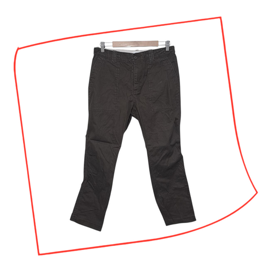 Trousers | Men Brown Cotton Pants 30W x 32L Small to Medium