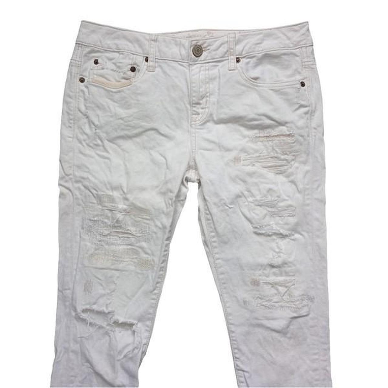Jeans | Women Small UK8 White Tattered Jeans
