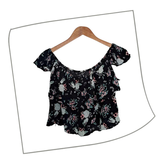 Blouse | Women Medium UK12 Off-The-Shoulder Crop Top