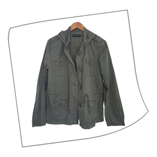 Jacket | Women Large Green Camouflage With Hood