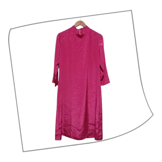 Dress | Women Medium Wide Waist Pink Midi Ethnic Outfit