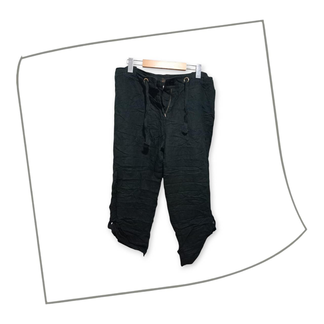 Capri | Women Large UK16 Black With Adjustable Hem