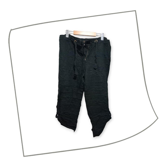 Capri | Women Large UK16 Black With Adjustable Hem