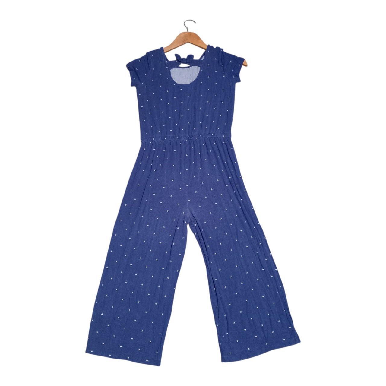 One-Piece | Women Medium Navy Heart Print Jumpsuit Elastic Waist
