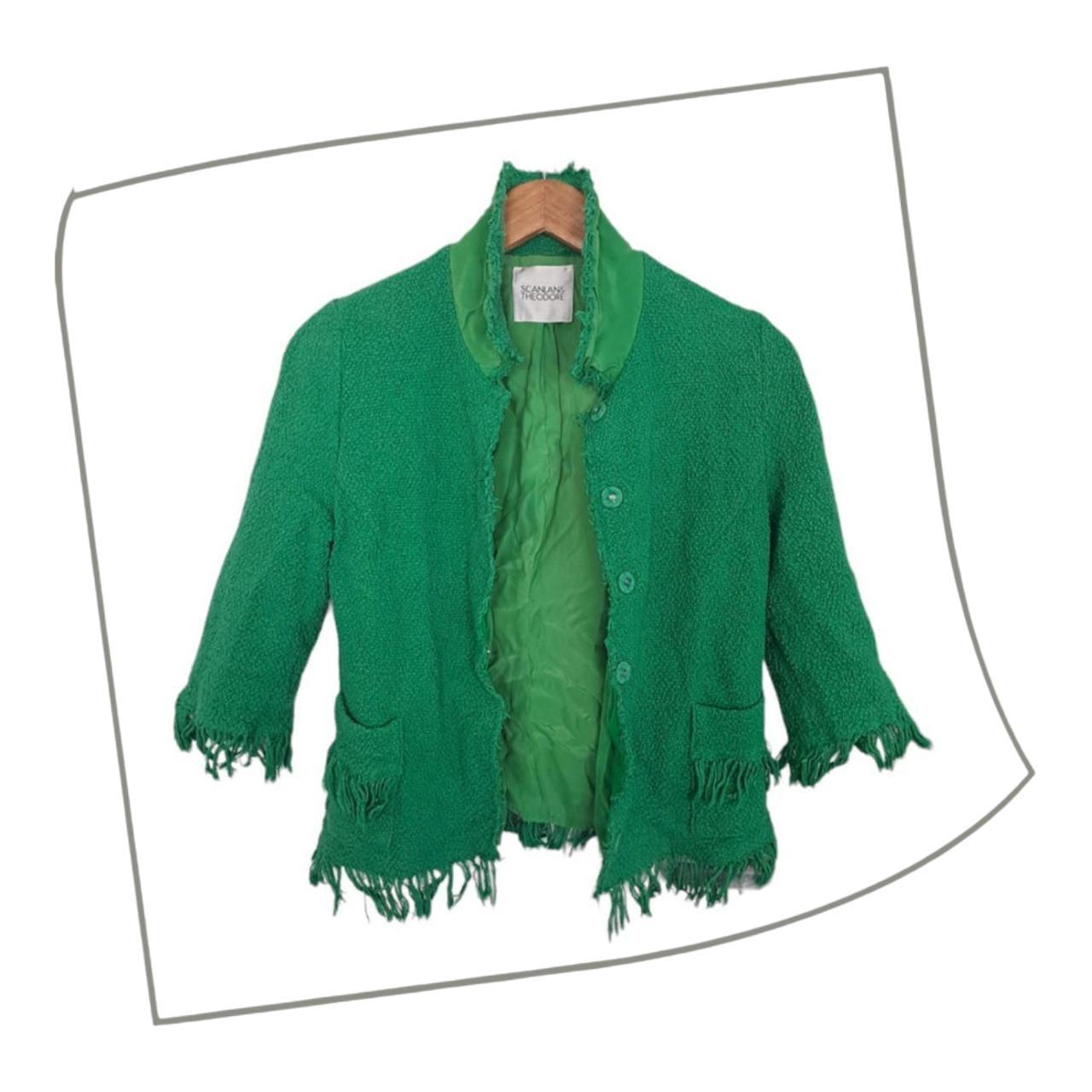 Jacket | Women Small Green Fringe Top