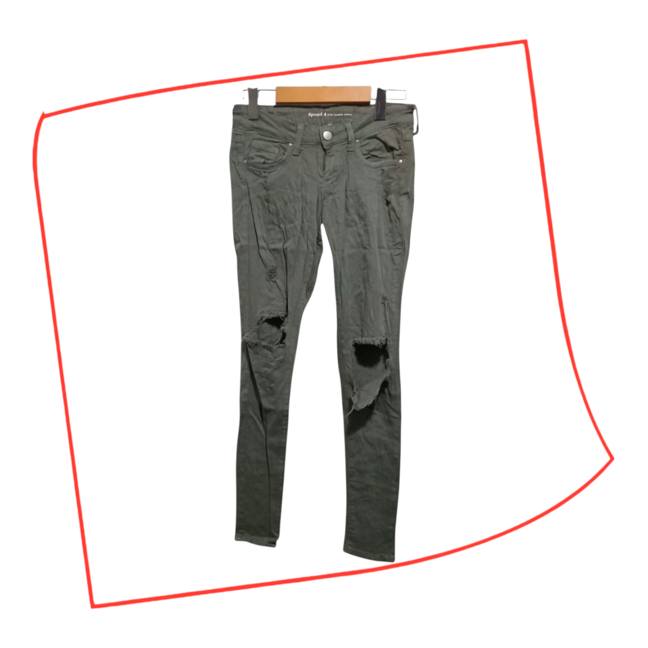 Jeans | Women XS to Small Green Distressed Skinny Pants