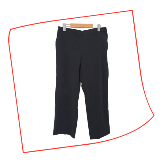 Trousers | Women Large Petite Black Semi-Baggy Pants