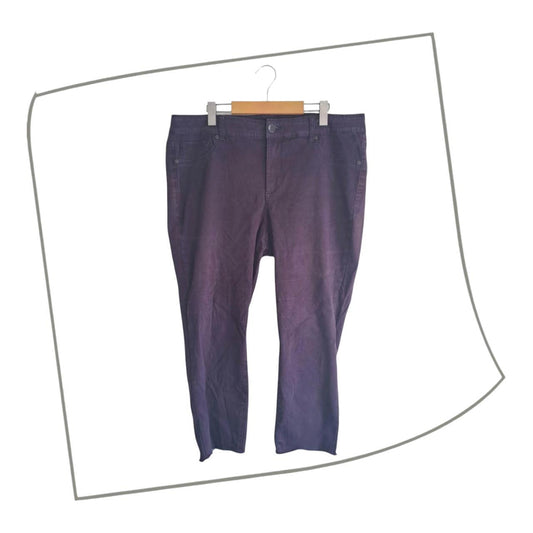 Capri | Men XXL Purple Pants Stretchy Waistline