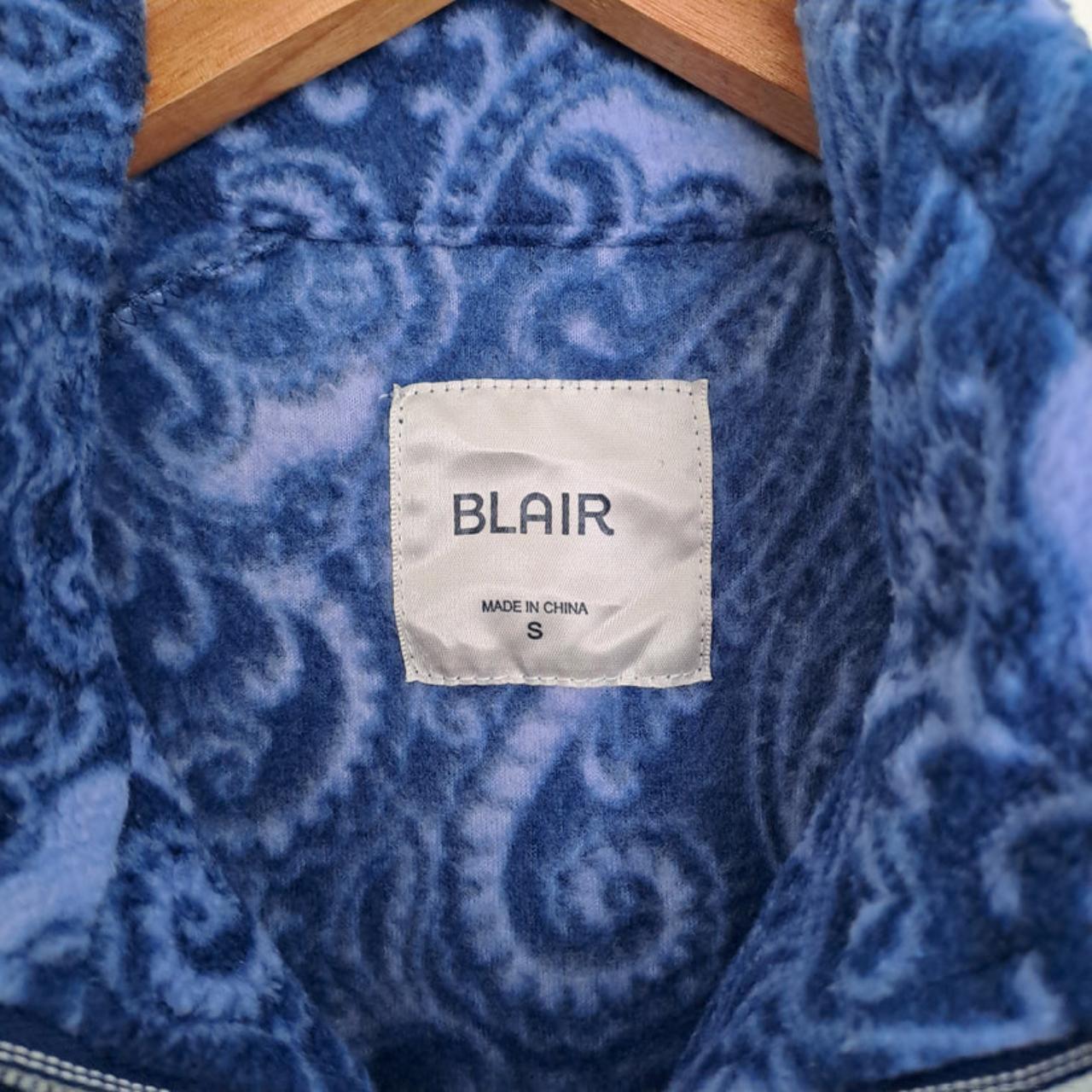 Jacket | Men Small / Women Size 12 Blue Paisley Fleece Jacket - Full Zip