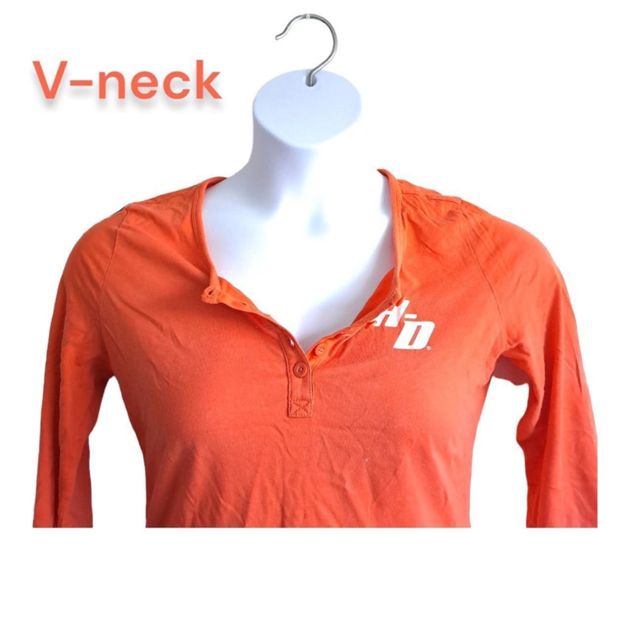 Shirt | Women Size 10 Harley Davidson Hi-vis Orange Long Sleeves