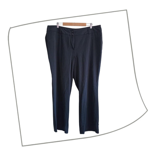 Trousers | Women's XXL Black Wide Waist Pants