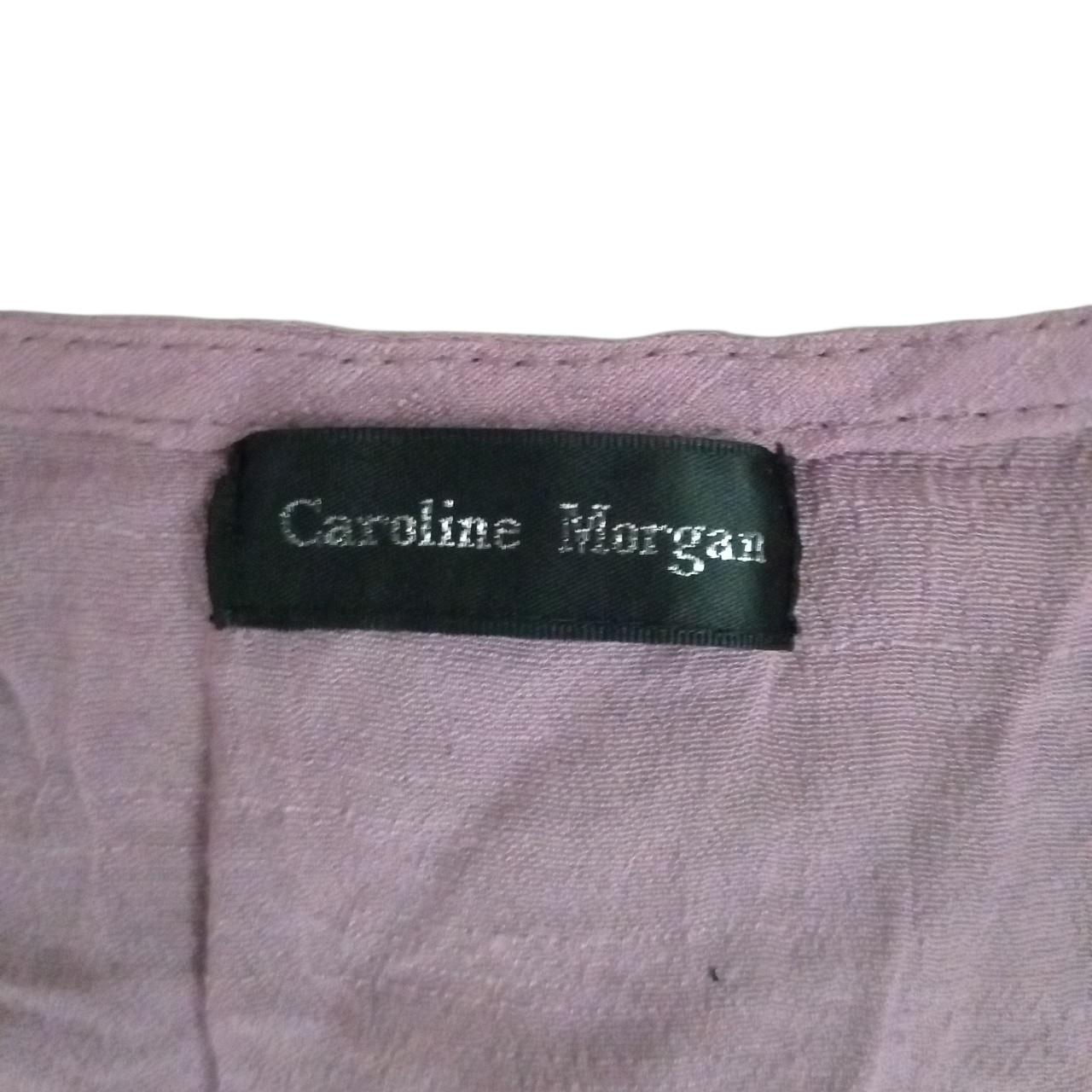 Tank Top | Women Medium Faded Purple Long Sleeveless Tunic Top with Fabric Floral Detail