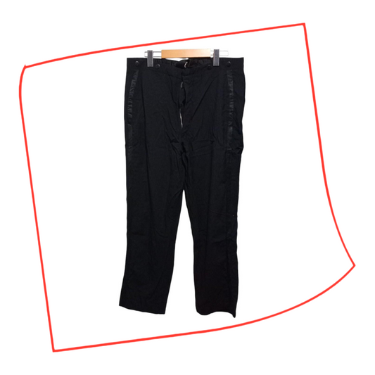 Trousers | Men Medium Black Relaxed Fit With Side Stripes