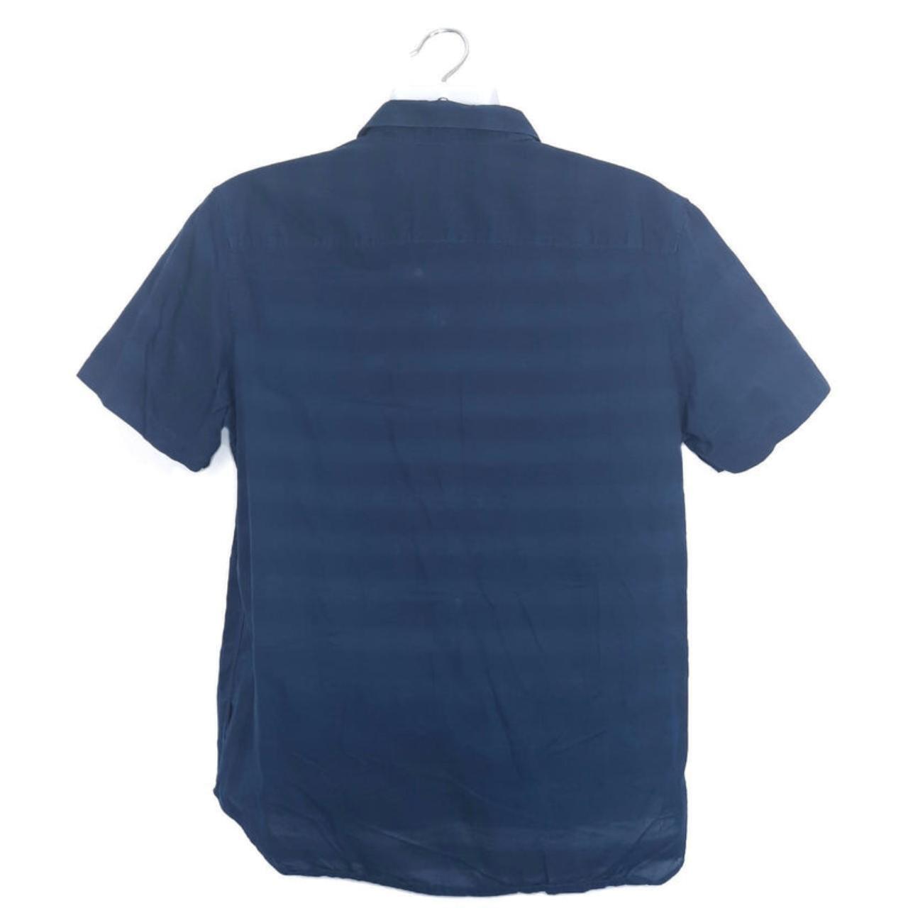 Polo Shirt | Men Large Dark Blue Short Sleeve