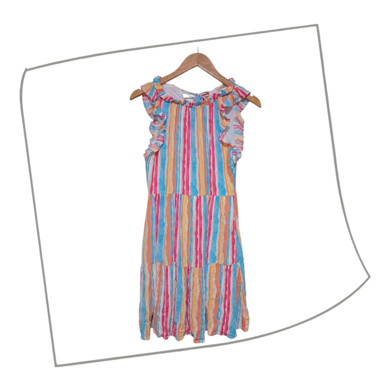 Dress | Women UK10 Retro Colorful Stripe