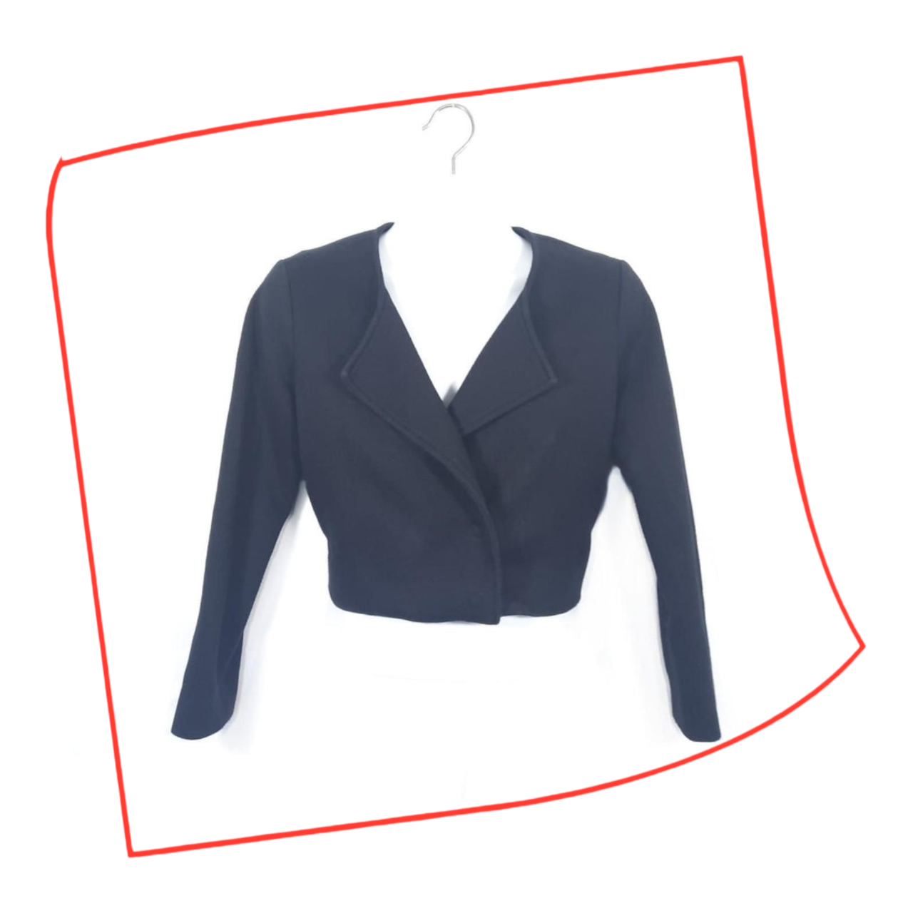 Crop Top | Women Size 14-16 Black Vintage