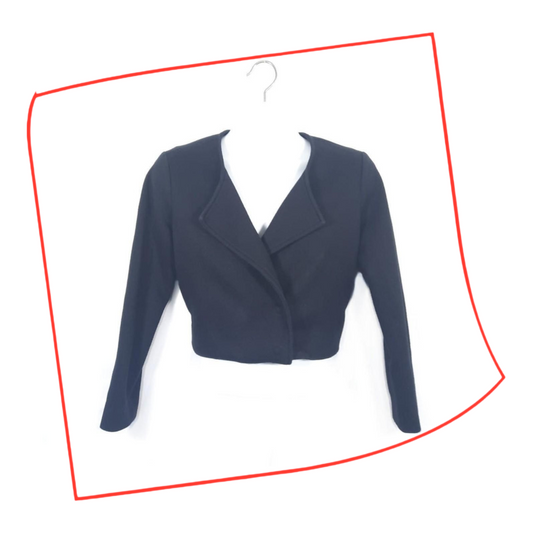 Crop Top | Women Size 14-16 Black Vintage