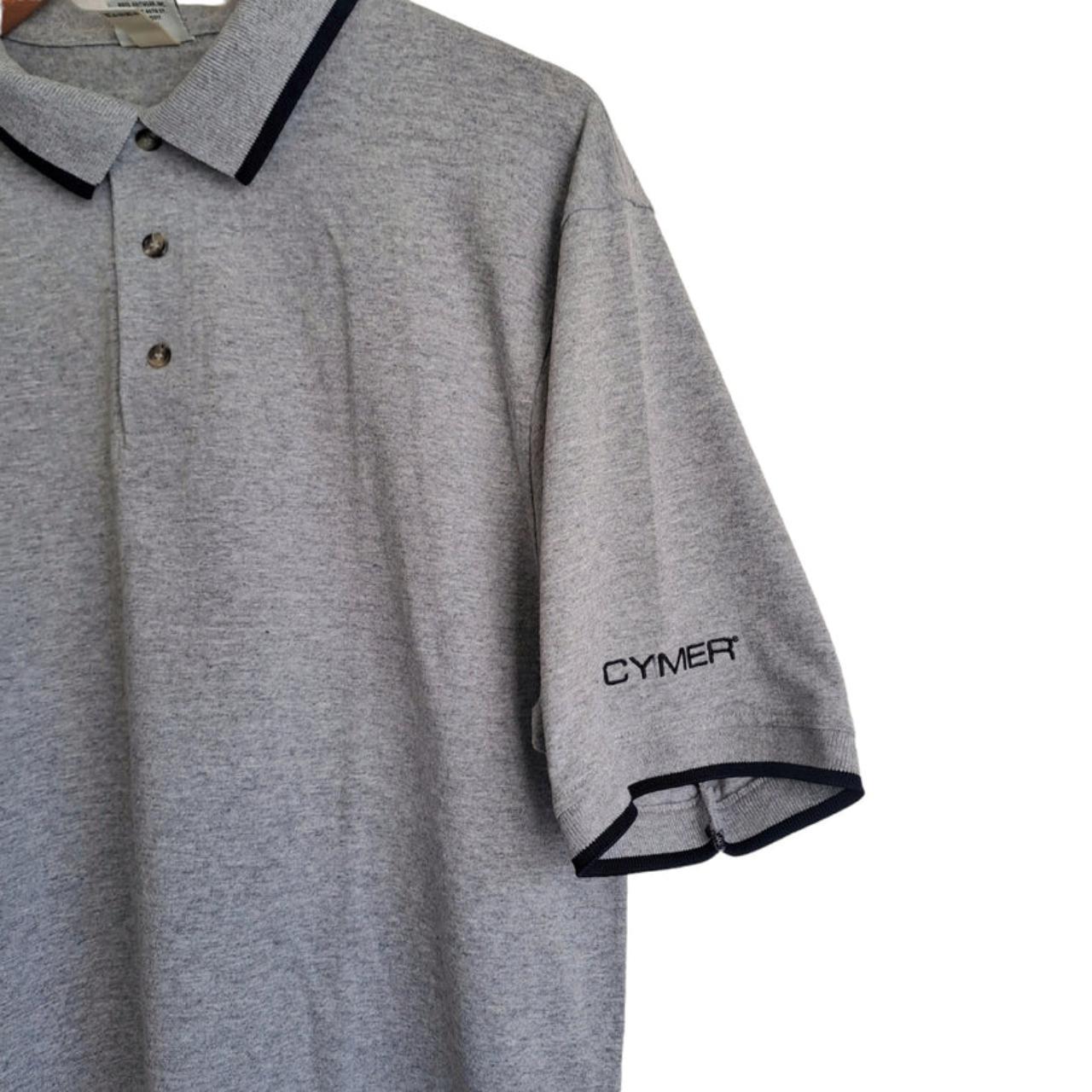 Polo Shirt | Men Large Women XL Grey Collar Shirt