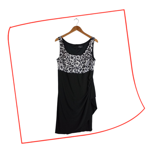 Dress | Women UK18 Dressbarn Collection Sleeveless Black and White Leopard Print