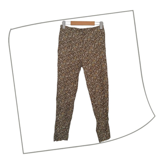 Trousers | Women Medium UK12 to UK 14 Pants With Small Floral Print Comfortable Fit
