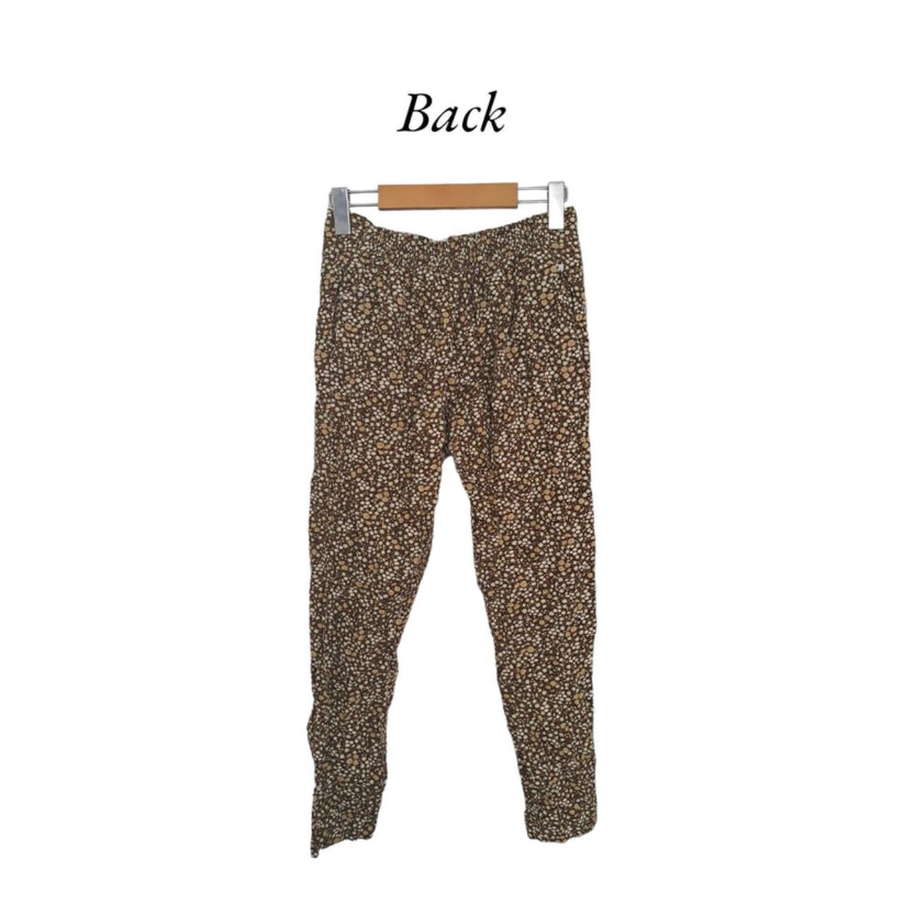 Trousers | Women Medium UK12 to UK 14 Pants With Small Floral Print Comfortable Fit