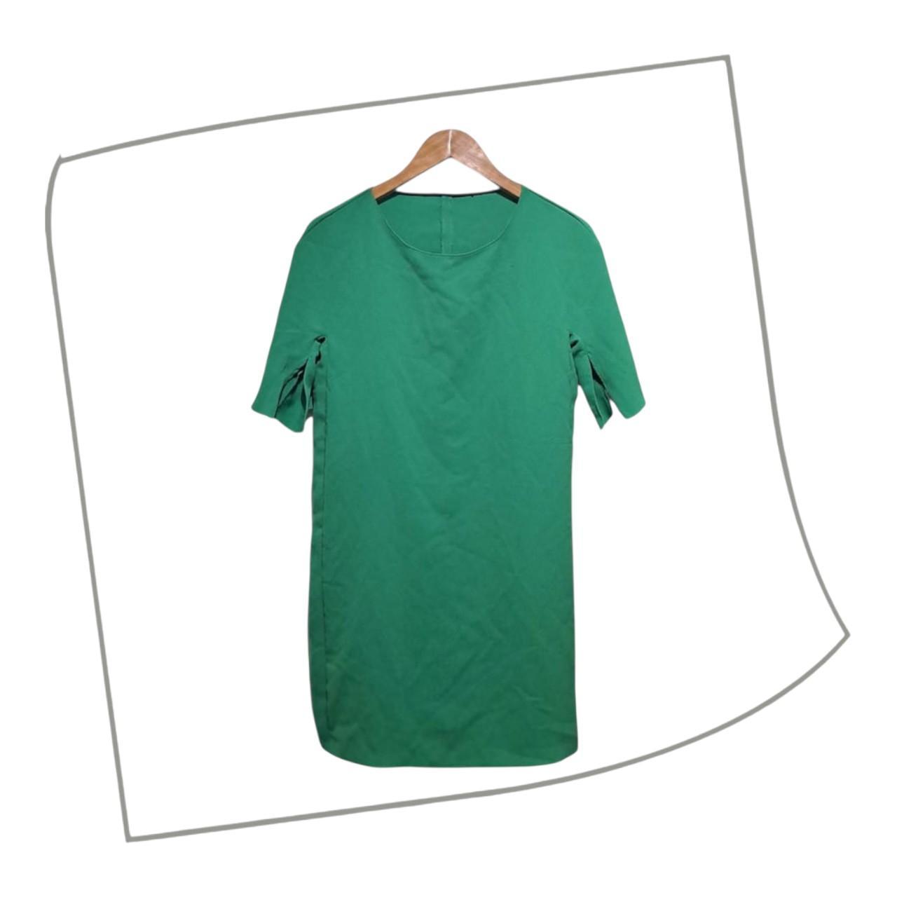 Blouse | Women Medium Green Short Sleeve Tunic