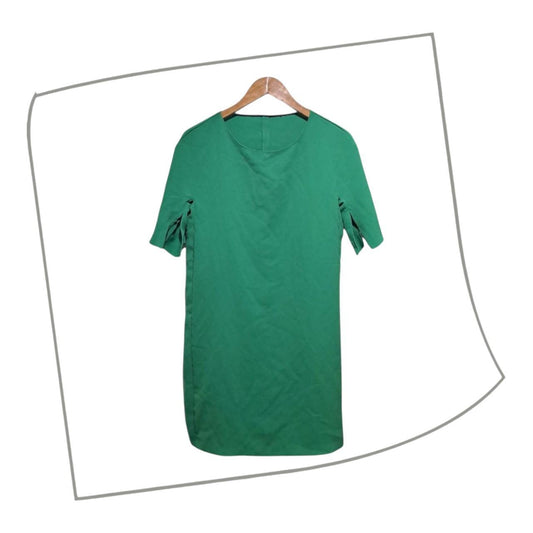 Blouse | Women Medium Green Short Sleeve Tunic