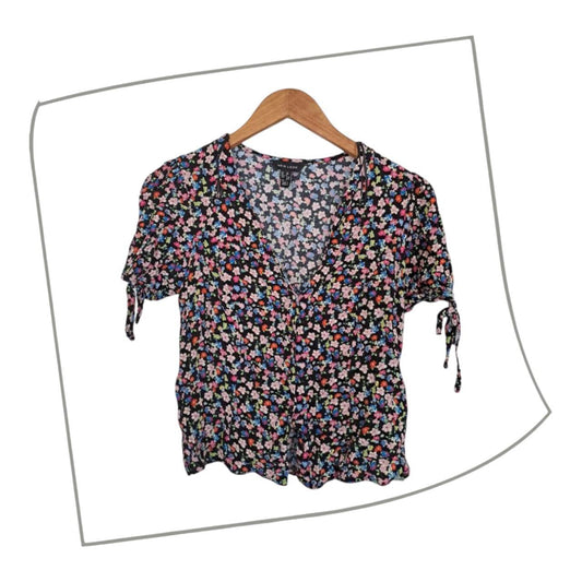 Blouse | Women UK10 Floral Button Up Blouse