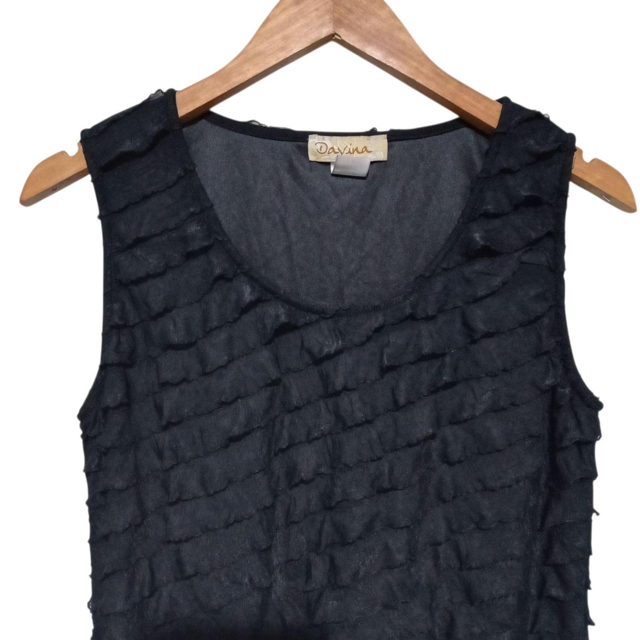 Dress | Women Medium Black Ruffled Mini