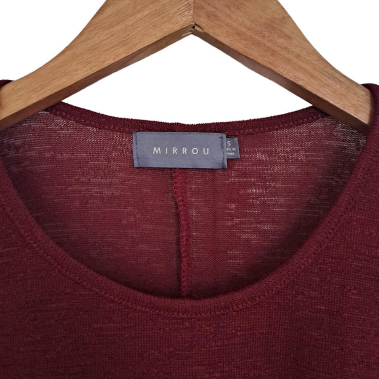 Crop Top | Women Small UK10 Burgundy See Through Top