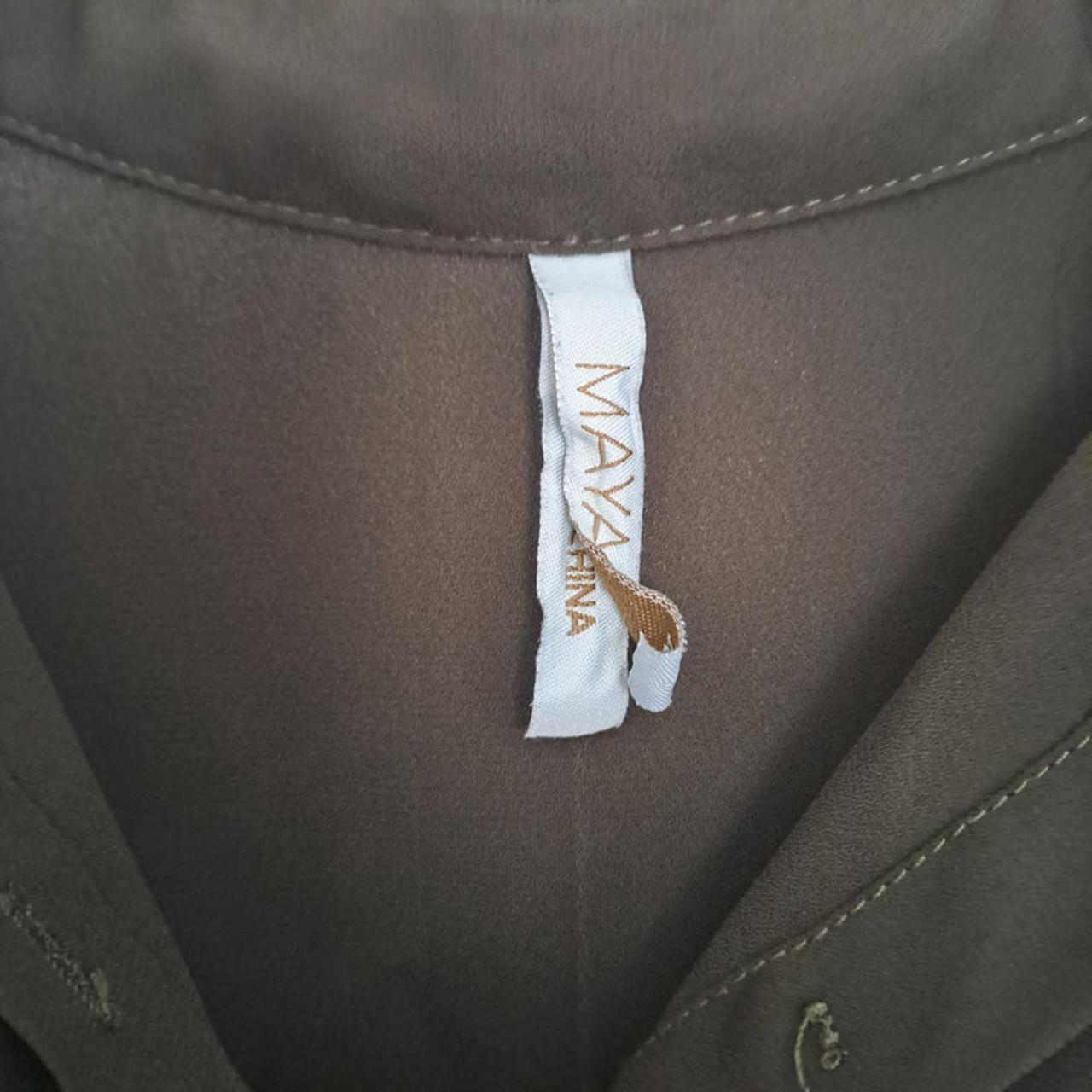 Blouse | Women Small Dark Green Utility Style Rolled Sleeve