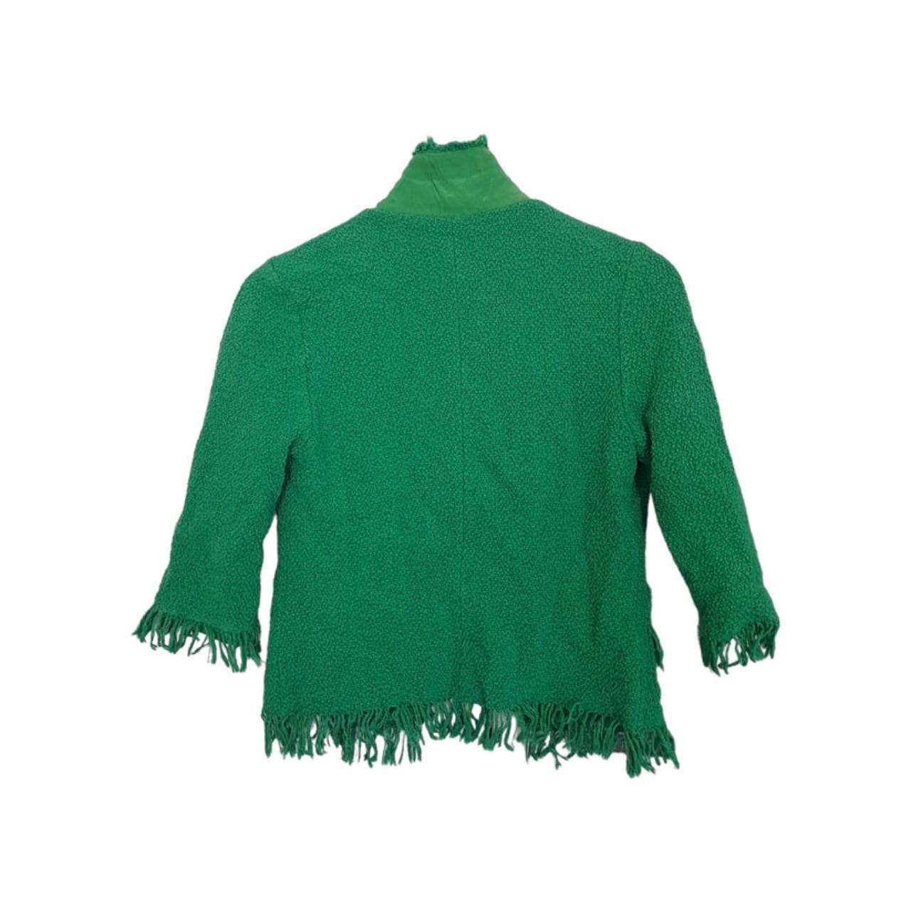 Jacket | Women Small Green Fringe Top