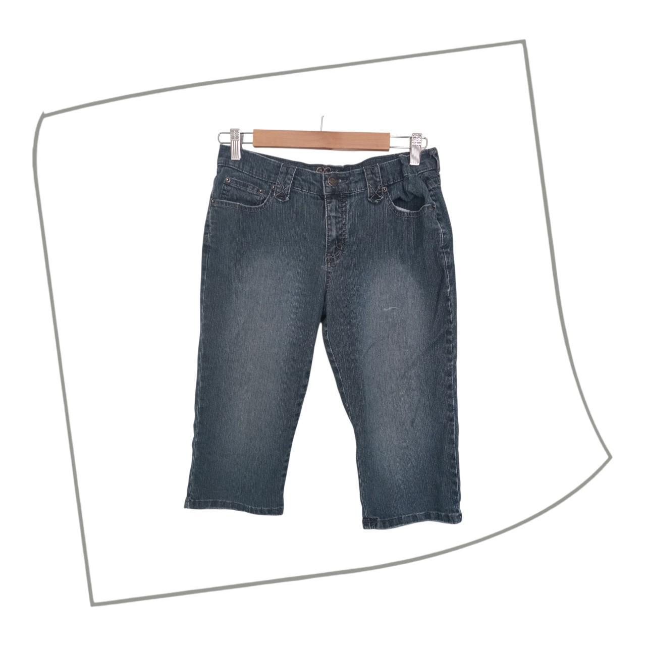 Shorts | Women Small Petite Dark Wash Denim Capri Jeans with Stretch