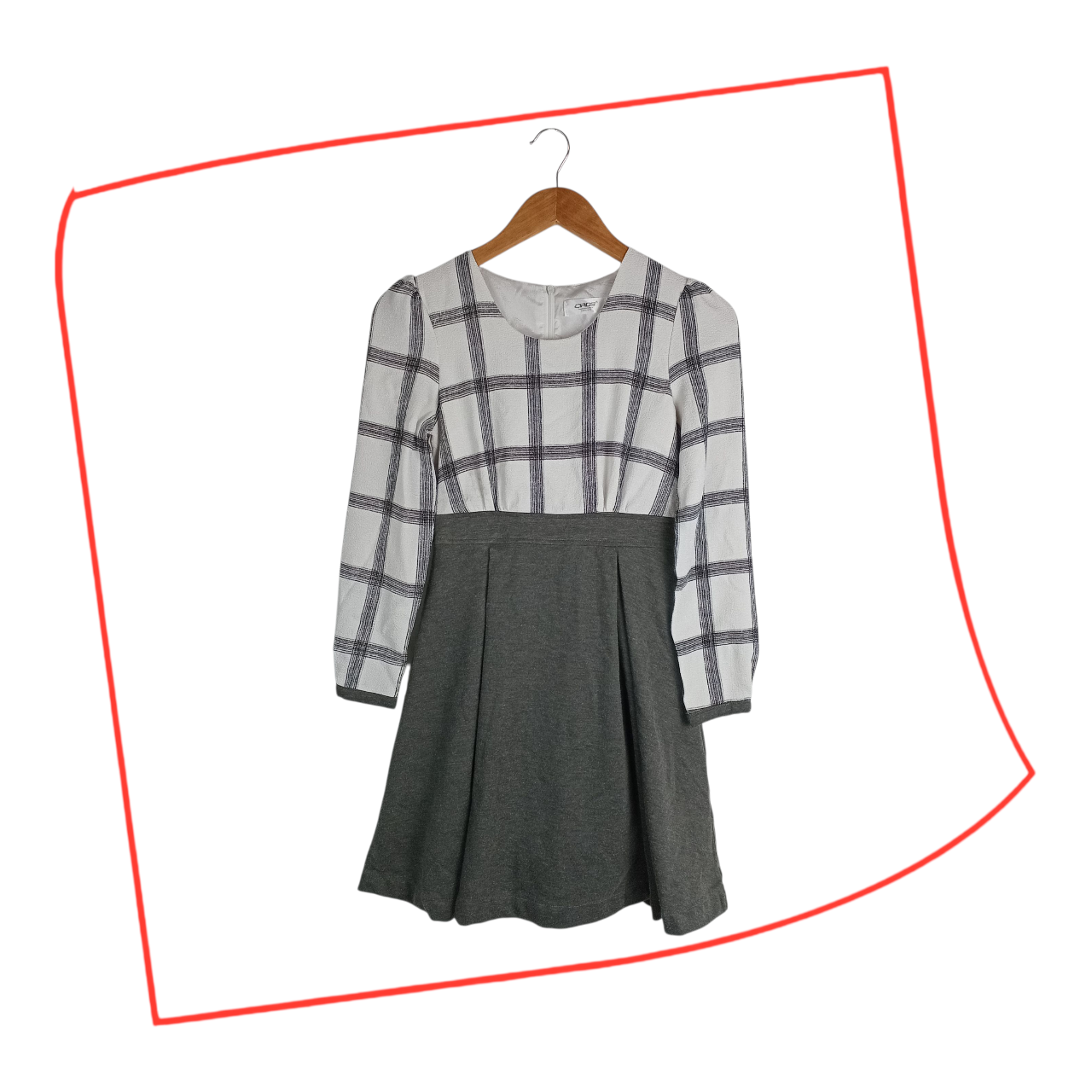 Dress | Women Plaid and Gray Mini Dress