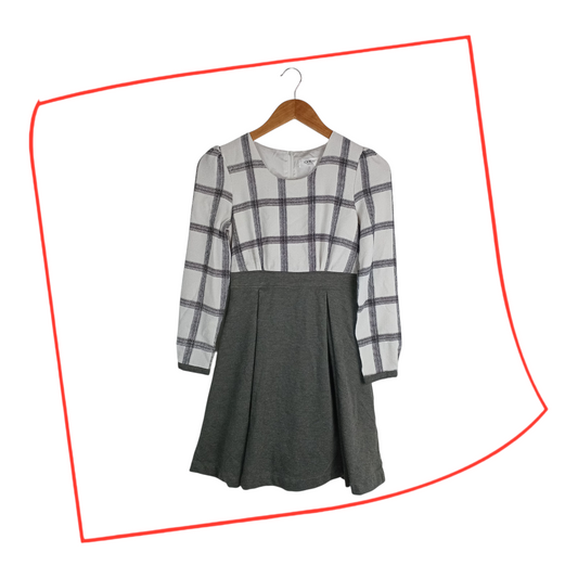 Dress | Women Plaid and Gray Mini Dress