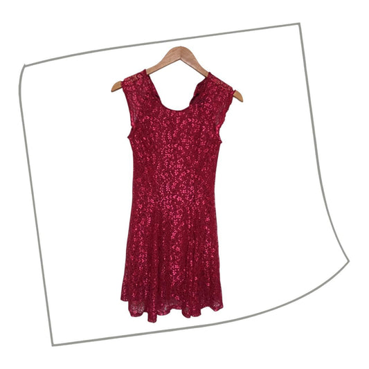 Dress | Women XS Red Super Mini Dress Stretch Bodycon Style