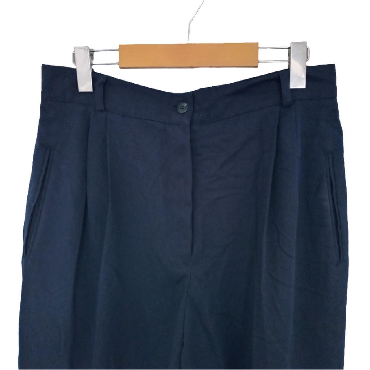 Trousers | Women Medium UK 12 Navy Semi-Baggy Slacks
