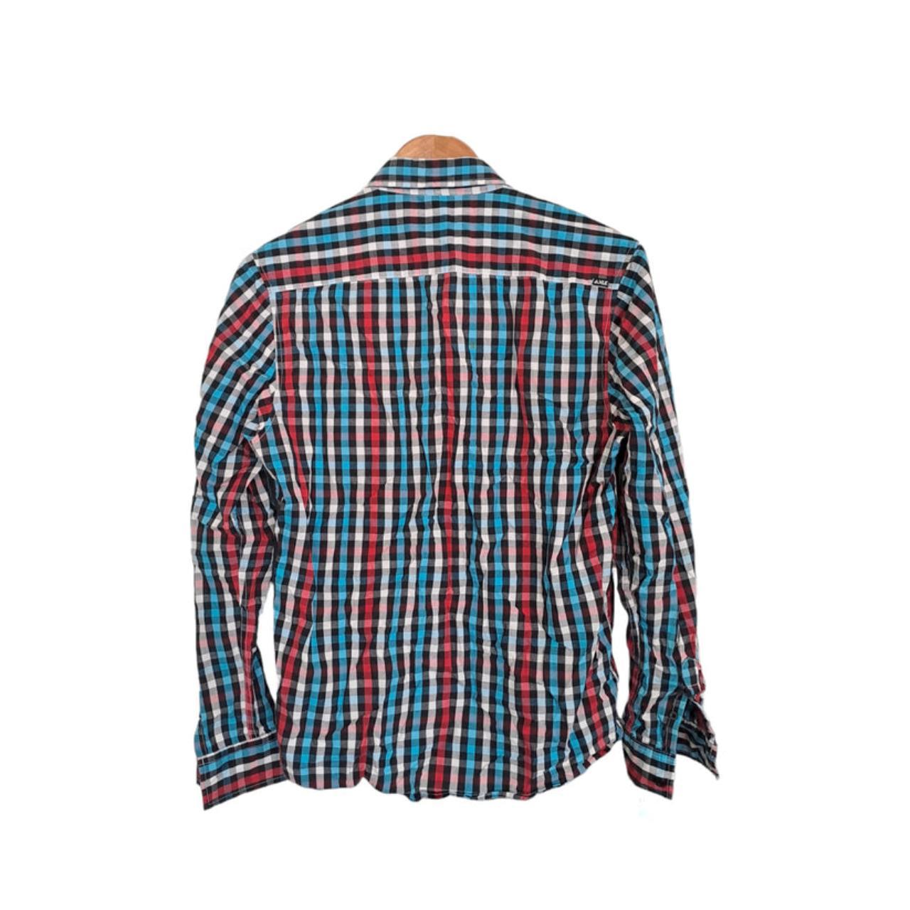 Polo Shirt | Women Large Multicolored Checkered Long Sleeve Shirt