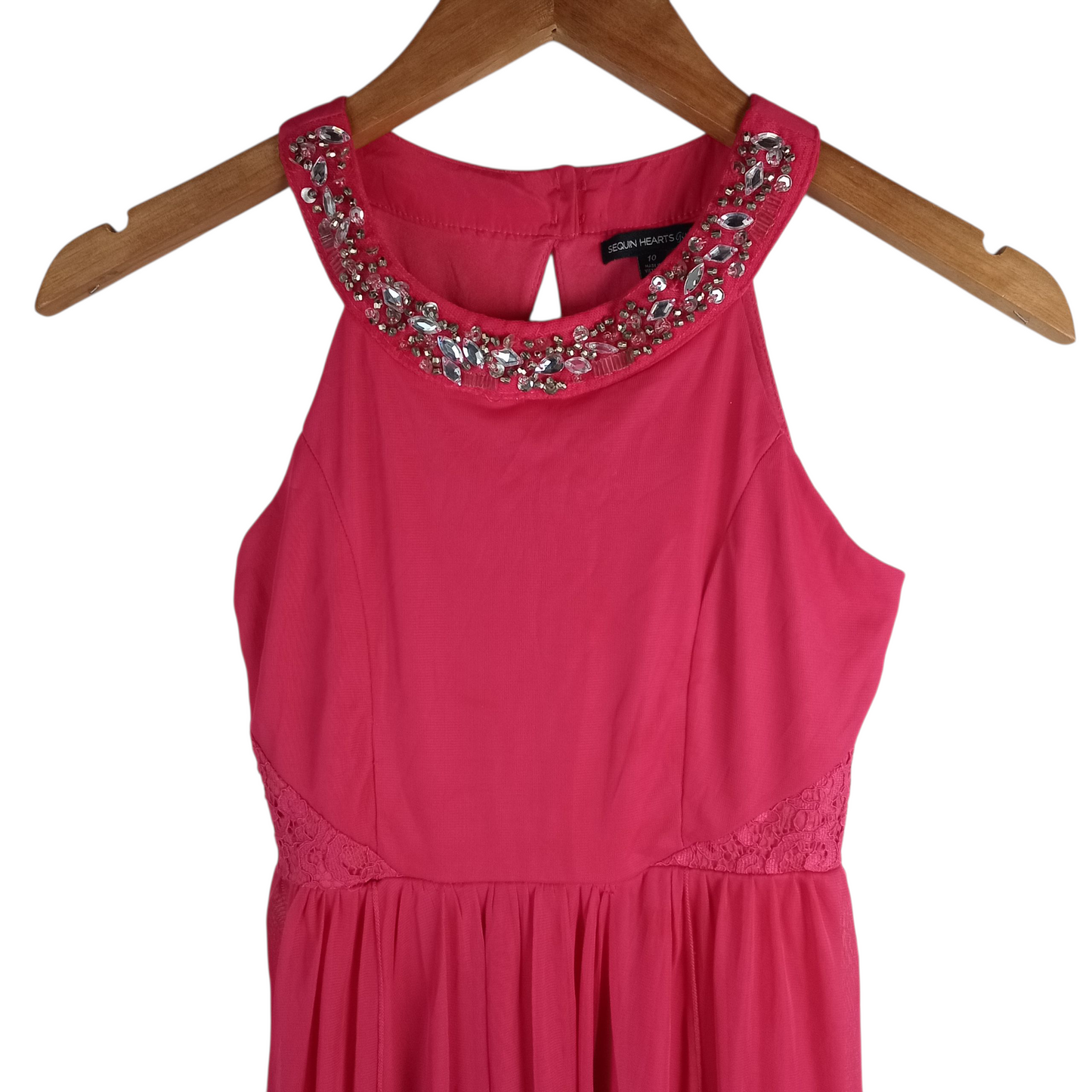 Dress | Kids Size 10 Embellished Pink Halter Dress