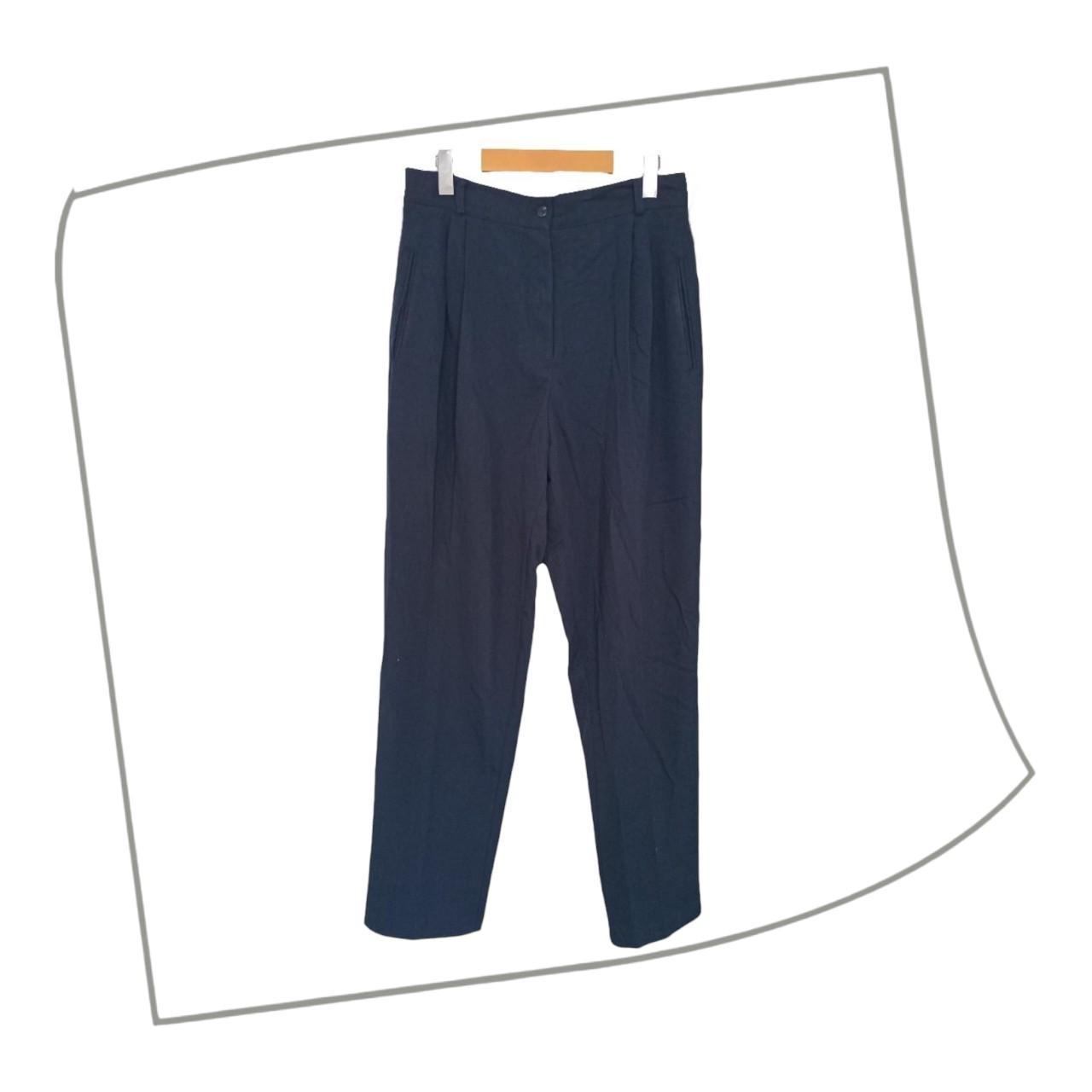 Trousers | Women Medium UK 12 Navy Semi-Baggy Slacks