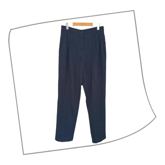 Trousers | Women Medium UK 12 Navy Semi-Baggy Slacks