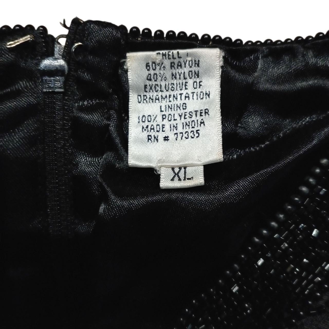 Dress | Women UK16 Vintage Black Beaded Sleeveless Cocktail Dress