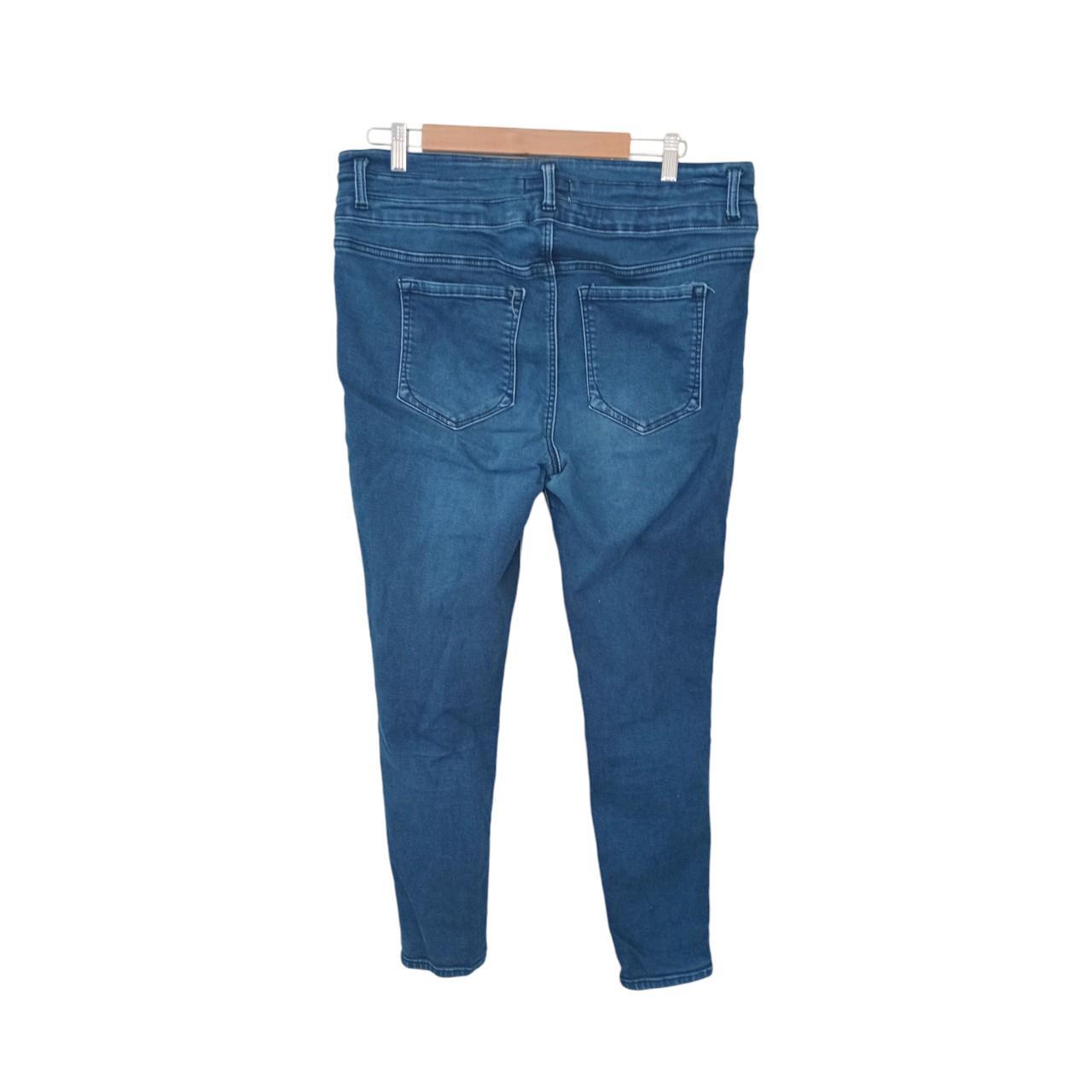 Jeans | Women's High-Waisted Skinny Indigo Stretchy Denim UK22