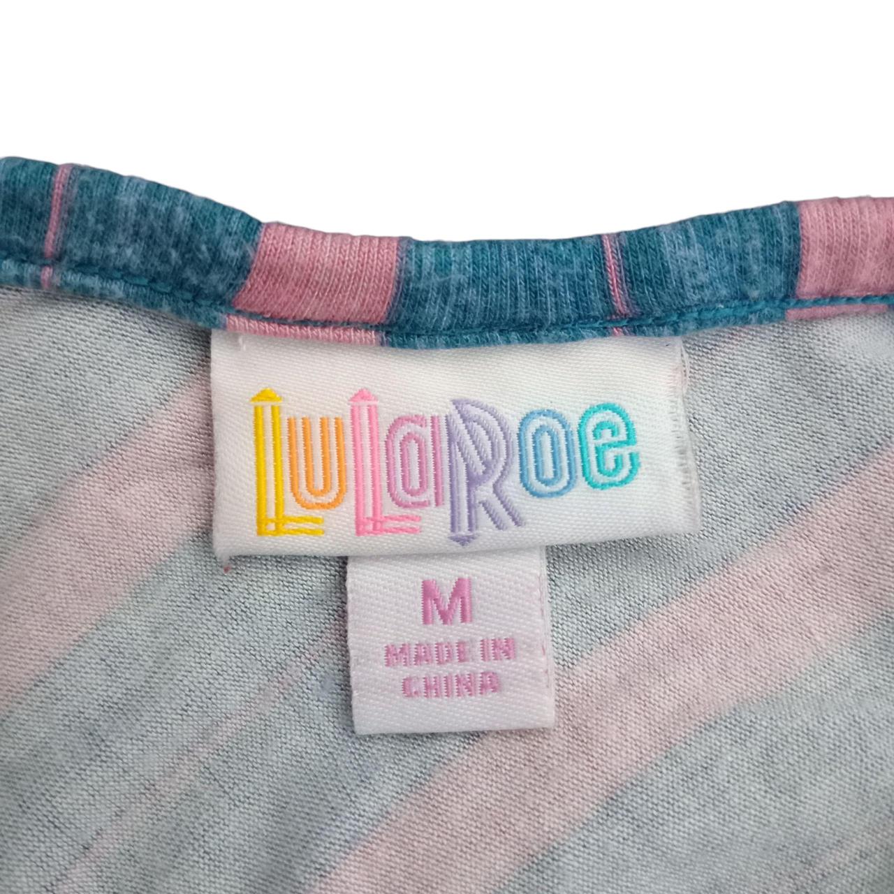 Dress | Women LulaRoe Pink & Turquoise Striped Maxi Dress Medium