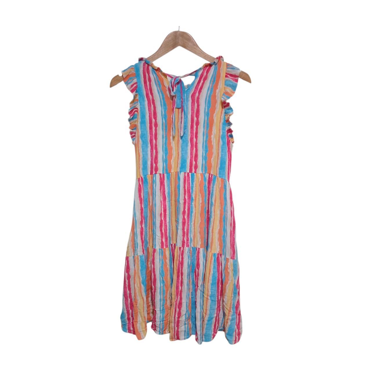 Dress | Women UK10 Retro Colorful Stripe