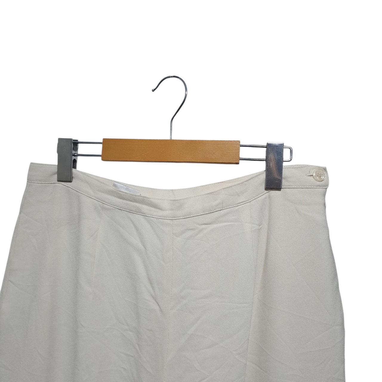 Trousers | Women's White Flowy Pants, Size 12, Waist 30 in