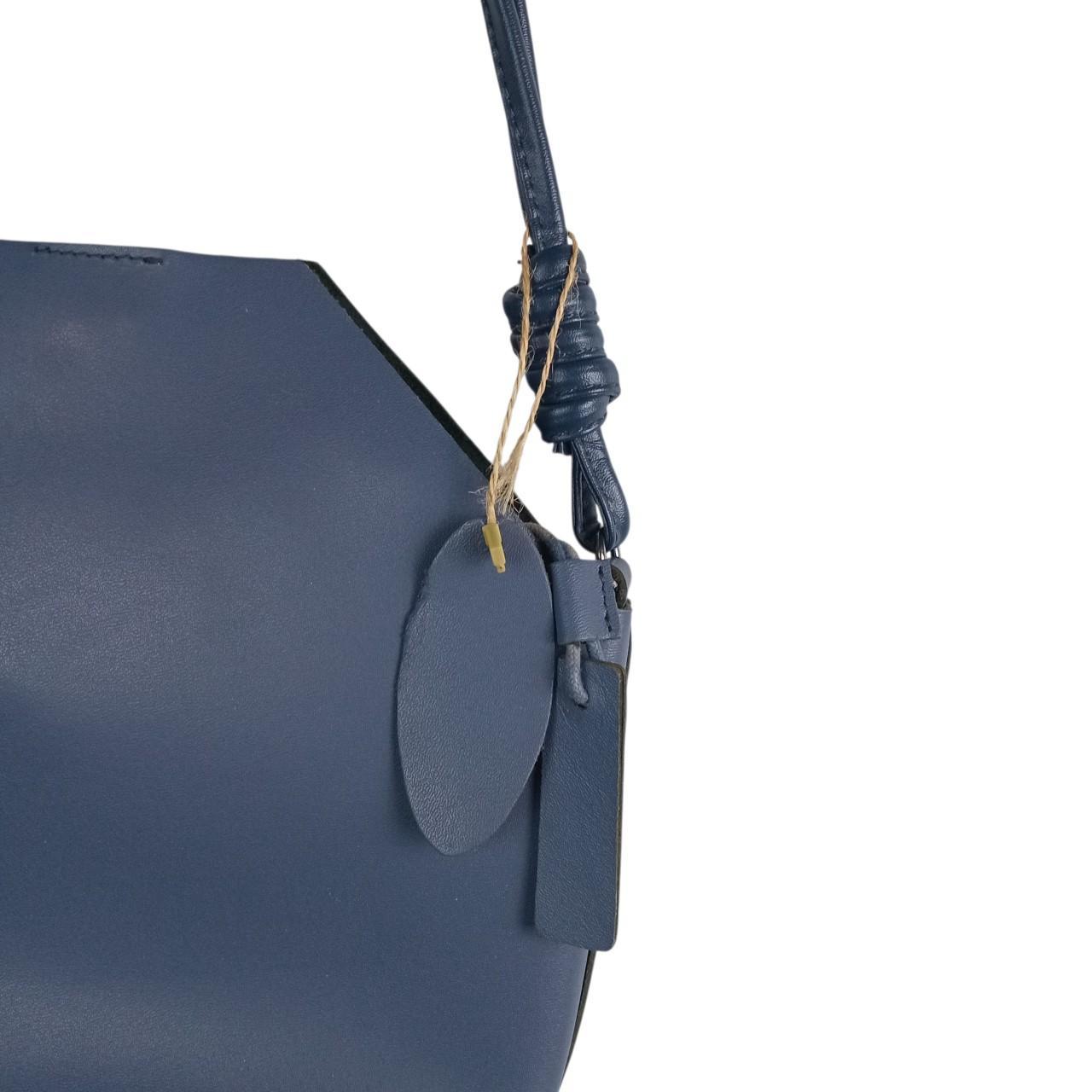 Bag | Women's Stylish Slate Blue Geometric Bucket Bag
